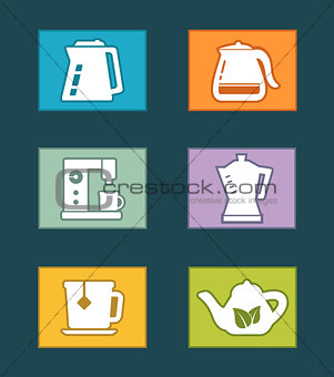 kettle icons set