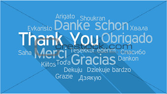 THANK YOU in different languages, word tag cloud