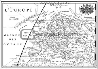 Old European map