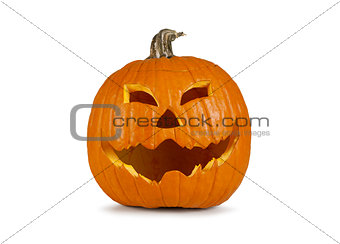 Halloween pumpkin with a grinny face