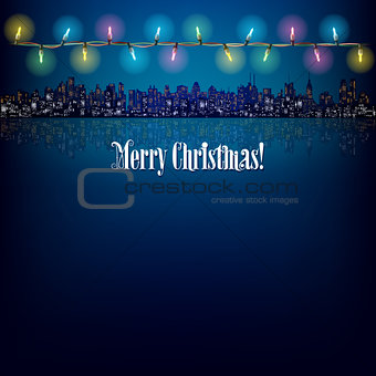 abstract Christmas background with decoration