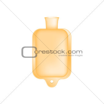 Hot water bottle in light orange design