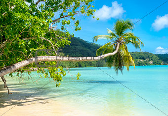 Beautiful tropical beach in Seychelles