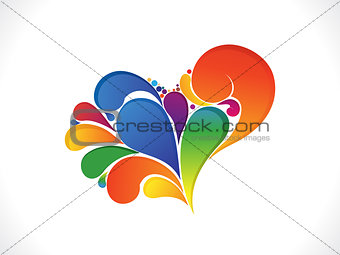 abstract artistic colorful valentine heart 