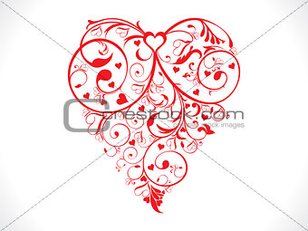abstract artistic red valentine heart background