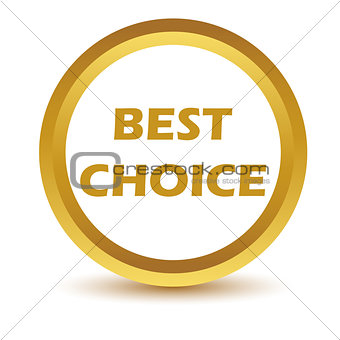 Gold best choice icon