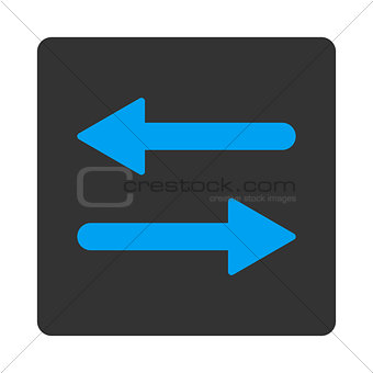 Arrows Exchange Horizontal flat blue and gray colors rounded button