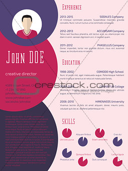 Colorful cool resume cv template