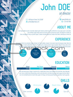 Cool cv template design with arrows