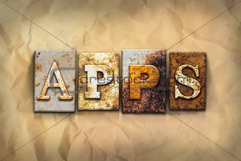 Apps Concept Rusted Metal Type