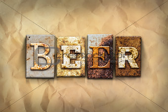 Beer Concept Rusted Metal Type