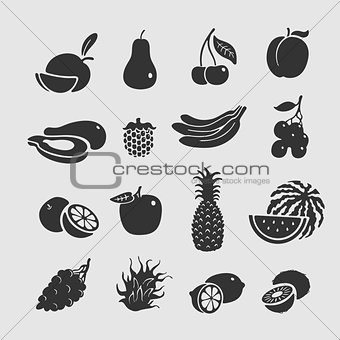 Symbol Set Vector Fruit