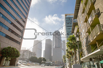 Downtown of Los Angeles, California USA in sunny morning.