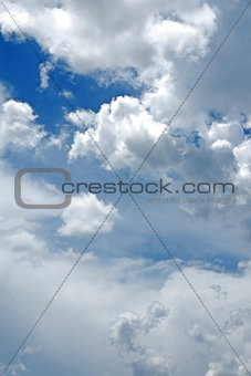 Beautiful rainclouds in the blue sky at Chiangmai city, Northern