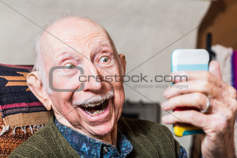 Elderly Gentleman with Smartphone
