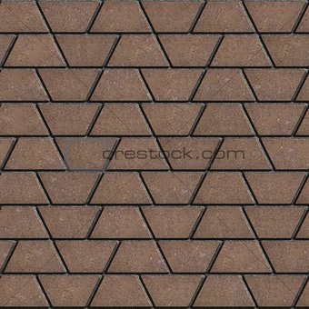Brown Paving Slabs in the Form Trapezoids.