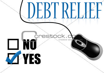Debt relief check mark
