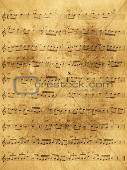 Abstract old sheet music