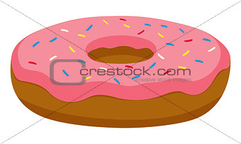 Vector Sweet Pink Donut/Doughnut