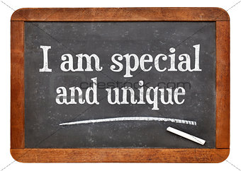 I am special and unique - affirmation