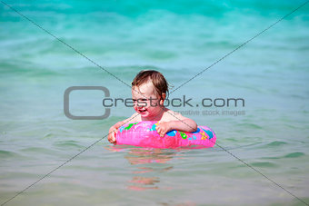 Little girl in the sea