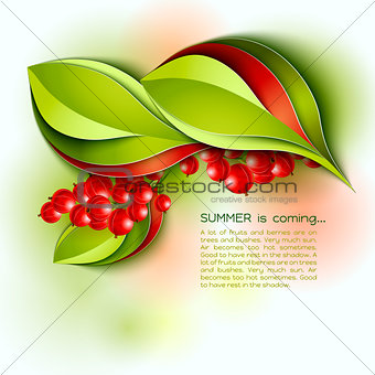 Summer is coming abstract vector background.