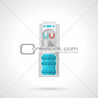 Flat gray water cooler vector icon