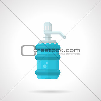 Full water bottle flat vector icon