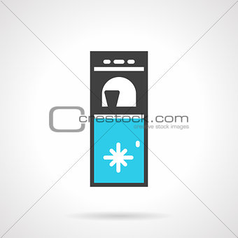 Water cooling machine black and blue vector icon