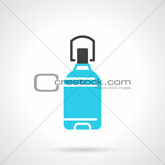 Potable water bottle blue vector icon