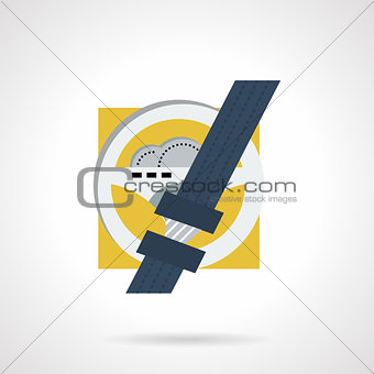 Driver safety flat vector icon
