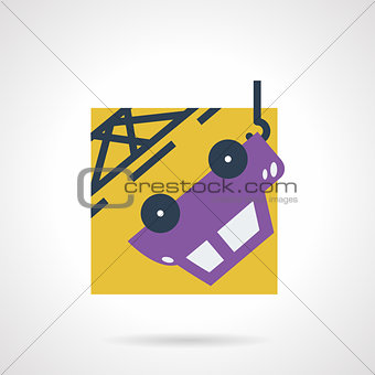 Car towing flat vector icon