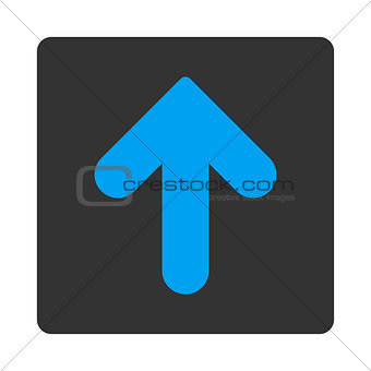 Arrow Up flat blue and gray colors rounded button