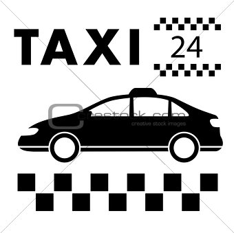 taxi signboard around the clock services
