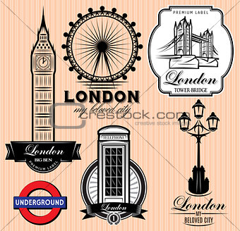 set of patterns with London attractions