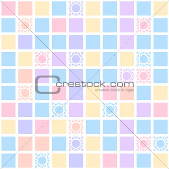 Abstract geometric seamless pattern with colorful squares background