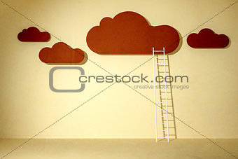 clouds and ladder