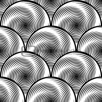 Design seamless monochrome twirl background