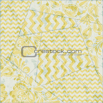 Vector vintage seamless patchwork pattern
