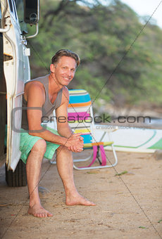 Adult Surfer at Beach