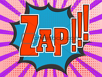 Zap comic speech bubble