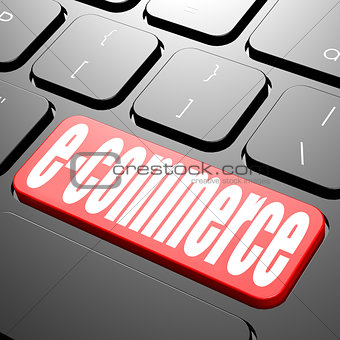 Keyboard with e-commerce text