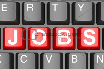 Jobs button on modern computer keyboard