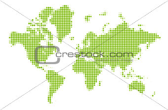 halftone  world map