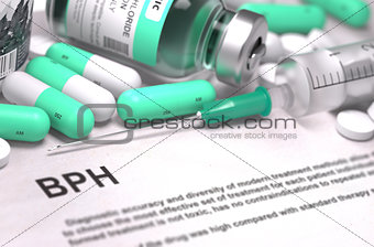 BPH Diagnosis. Medical Concept.