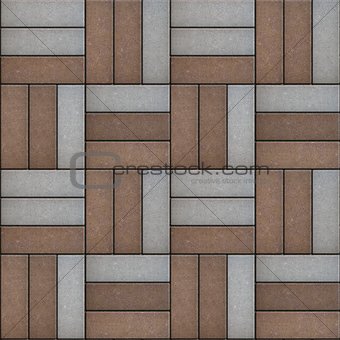 Gray and Brown Rectangles Randomly Laid Weave. 