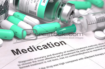 Medication - Concept with Blurred Background.