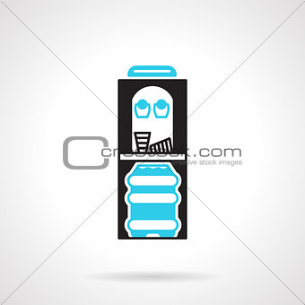 Bicolor flat vector icon for water cooler