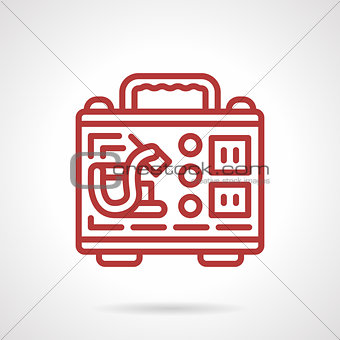 Tattoo kit red line vector icon