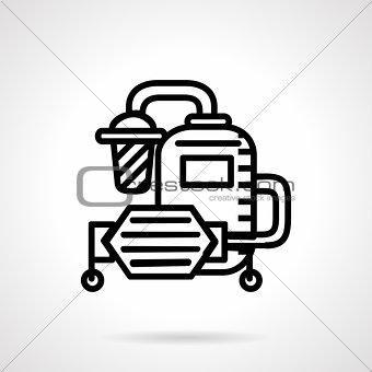 Water system flat line vector icon